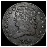 1826 Copper Half Cent NEARLY UNCIRCULATED