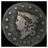 1822 Large Cent LIGHTLY CIRCULATED