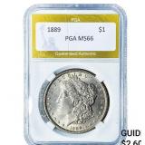 1889 Morgan Silver Dollar PGA MS66