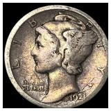 1921-D Silver Mercury Dime LIGHTLY CIRCULATED