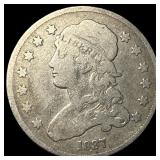 1837 Capped Bust Silver Quarter LIGHTLY CIRCULATED