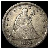 1875-S Silver Twenty Cents CLOSELY UNCIRCULATED