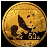 2016 3g Gold 50 Yuan Panda GEM PROOF