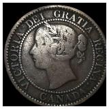 1858 Canada Large Cent NEARLY UNCIRCULATED