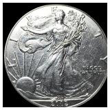 2002 1 oz Silver American Eagle $1 GEM BU