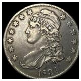 1834 Capped Bust Half Dollar CLOSELY  UNCIRCULATE