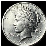 1921 Silver Peace Dollar CLOSELY UNCIRCULATED