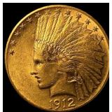 1912 Indian Head Eagle $10 Gold Coin UNCIRCULATED
