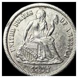 1877-CC Silver Seated Liberty Dime UNCIRCULATED