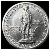 1925 Silver Lexington-Concord Half Dollar UNCIRCUL
