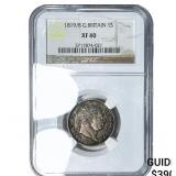 1819/8 Great Britain Silver 1 Shilling NGC XF40