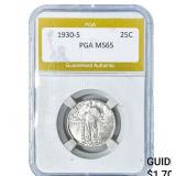 1930-S Standing Liberty Quarter PGA MS65