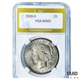 1926-S Silver Peace Dollar PGA MS65