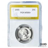 1935 Washington Silver Quarter PGA MS66+