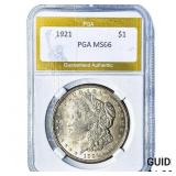 1921 Morgan Silver Dollar PGA MS66
