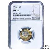 1936 Buffalo Nickel NGC MS62
