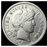 1905-S Silver Barber Dime CLOSELY UNCIRCULATED