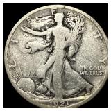 1921-S Silver Walking Liberty Half Dollar  NICELY