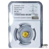Egypt 1/200oz Gold Scarab Private Issue NGC MS70