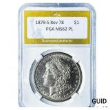 1879-S Rev 78 Morgan Silver Dollar PGA MS62PL