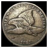 1858 Copper-Nickel Flying Eagle Cent NEARLY UNCIRC