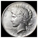 1921 Silver Peace Dollar CHOICE AU