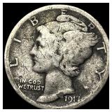 1917 Mercury Dime LIGHTLY CIRCULATED