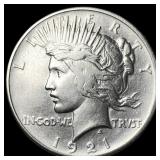 1921 Silver Peace Dollar CHOICE AU