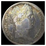 1813-A Silver 5 Francs Napoleon I France LIGHTLY C