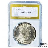 1884-O Morgan Silver Dollar PGA MS66