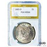 1885-O Morgan Silver Dollar PGA MS66
