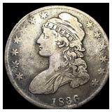 1836 Capped Bust Silver Half Dollar LIGHTLY  CIRC