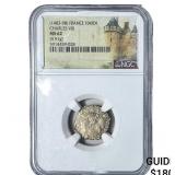 1483-98 France Charles VIII Silver Hardi NGC MS62
