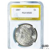 1887 Morgan Silver Dollar PGA MS66