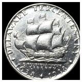 1936 Silver Delaware Tercentenary Half Dollar GEM