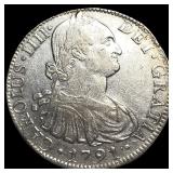 1791-Mo FM Silver 8 Reales NEARLY UNCIRCULATED
