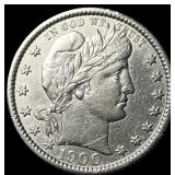 1900-S Silver Barber Quarter CHOICE AU