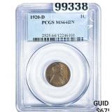 1920-D Wheat Cent PCGS MS64 BN