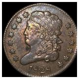 1828 Classic Head Half Cent CLOSELY  UNCIRCULATED