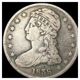 1838 Silver Capped Bust Half Dollar LIGHTLY  CIRC