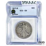 1917-S Walking Liberty Half Dollar ICG G6 Rev.
