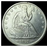 1874 Arrows Seated Liberty Half Dollar  CLOSELY U