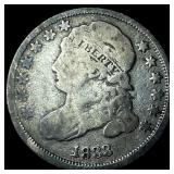 1833 Silver apped Bust Dime LIGHTLY  CIRCULATED