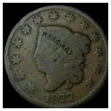 1827 Coronet Head Large Cent LIGHTLY  CIRCULATED