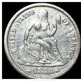 1873-S Silver Seated Liberty Dime CLOSELY UNCIRCUL