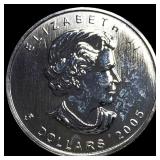 2005 Silver 1 oz Canadian Maple Leaf SUPERB GEM BU