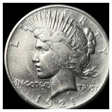 1921 Silver Peace Dollar CHOICE AU