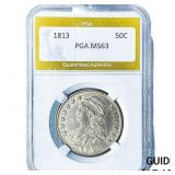 1813 Capped Bust Half Dollar PGA MS63