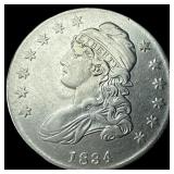 1834 Capped Bust Half Dollar CHOICE AU
