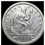 1853 Arrows Seated Liberty Quarter UNCIRCULATED
